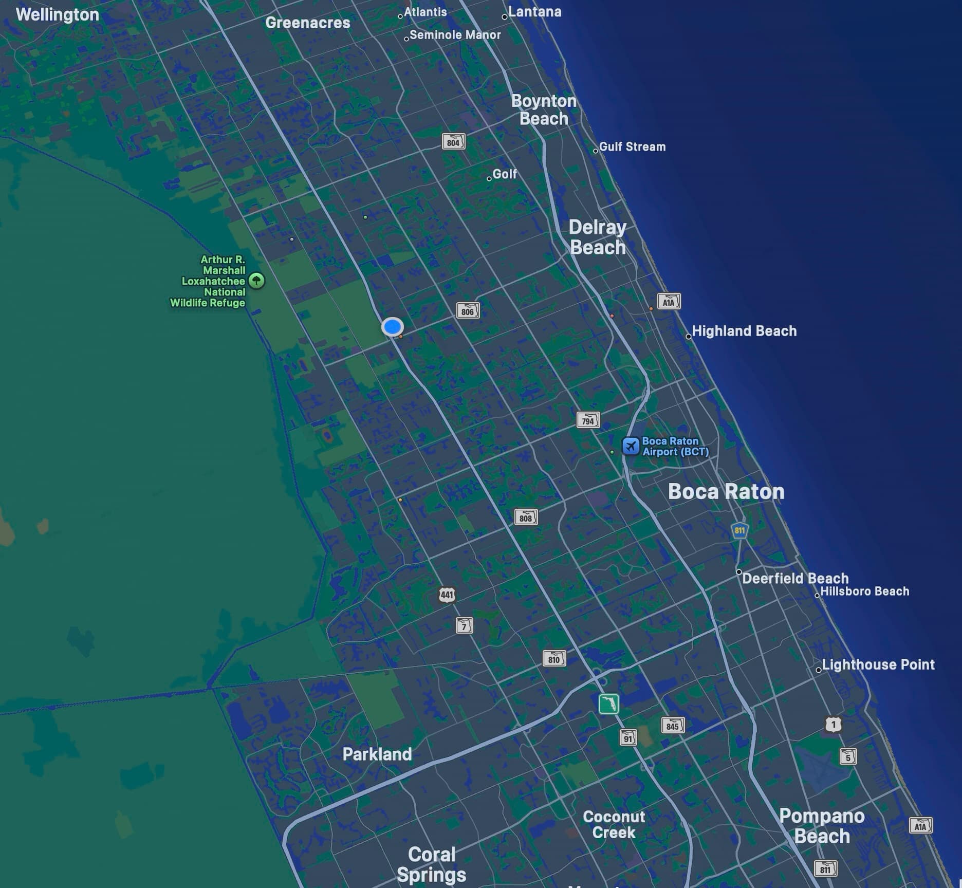 Coverage map — Palm Beach & Broward